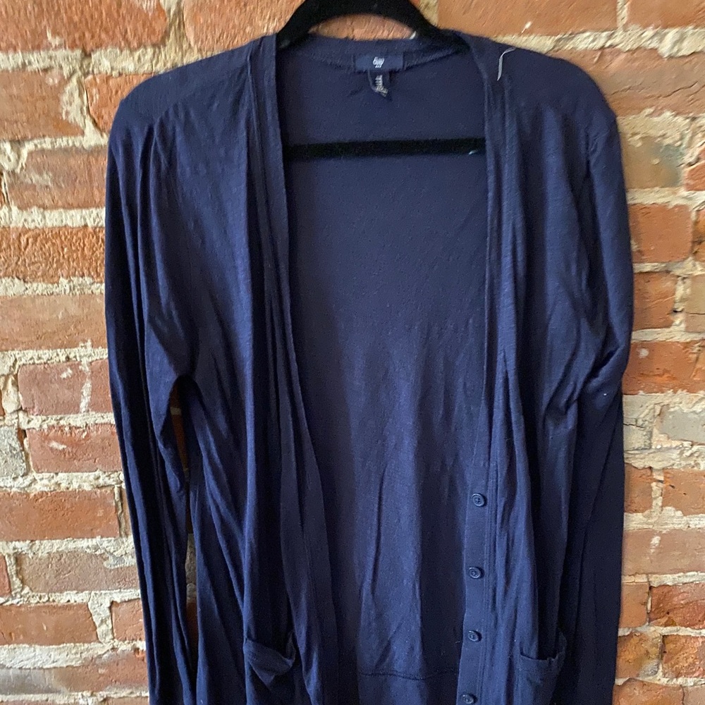 GAP, Navy Blue, Cardigan, Functional Buttons, Size Medium